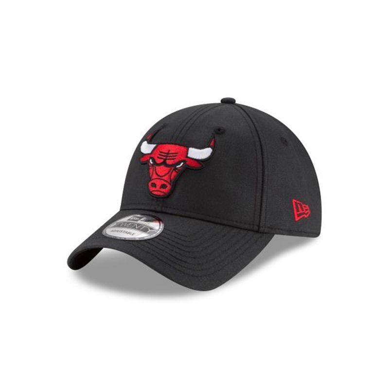 NBA Chicago Bulls Waxed Canvas 9Twenty Adjustable (WGK7960) - Black New Era Caps